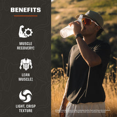 Close-up of MTN OPS Magnum Clear Whey Isolate 23g per serving label