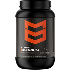 MTN OPS Magnum Cookies & Cream protein powder tub front view