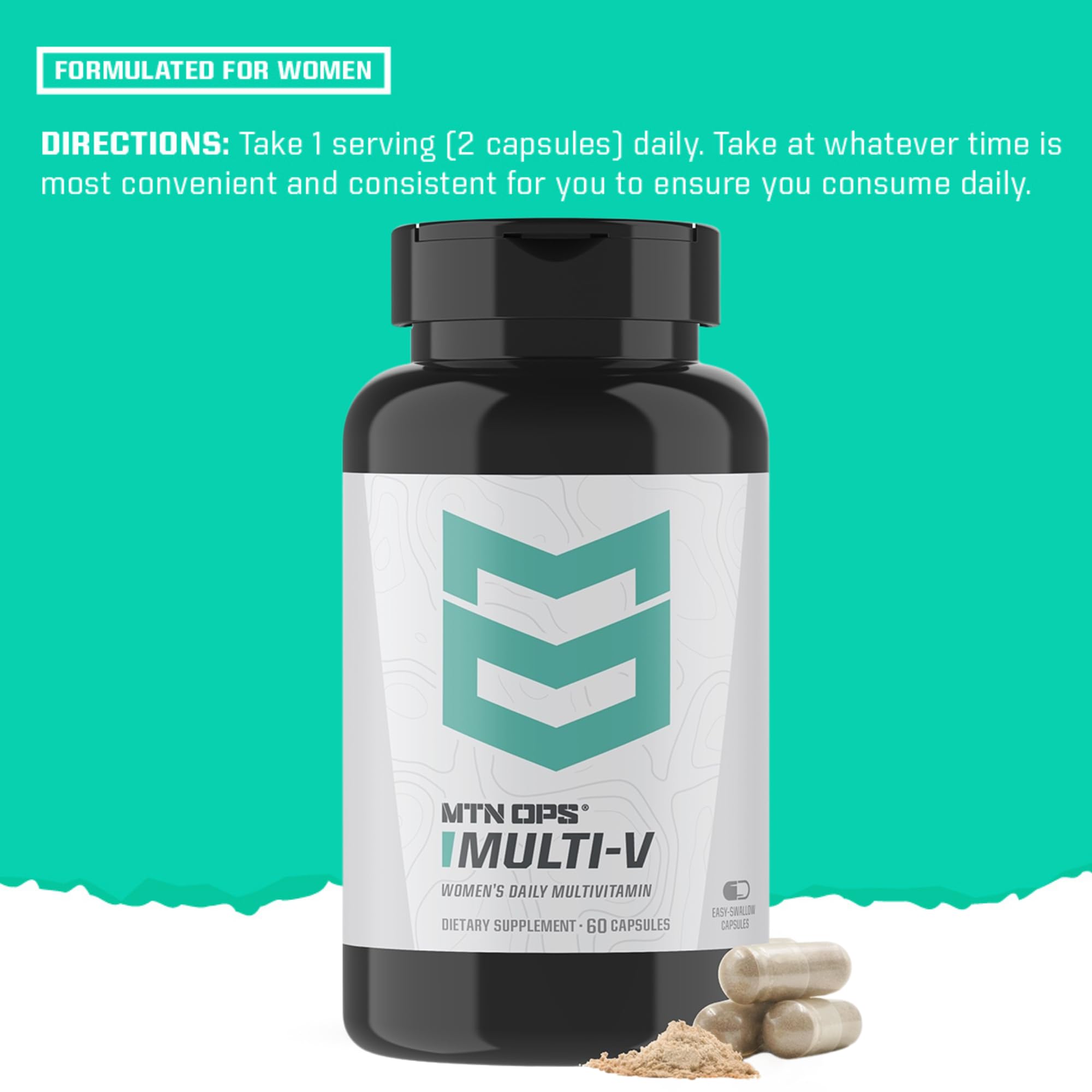 Nutrient and vitamin details for MTN OPS Multi-V Women