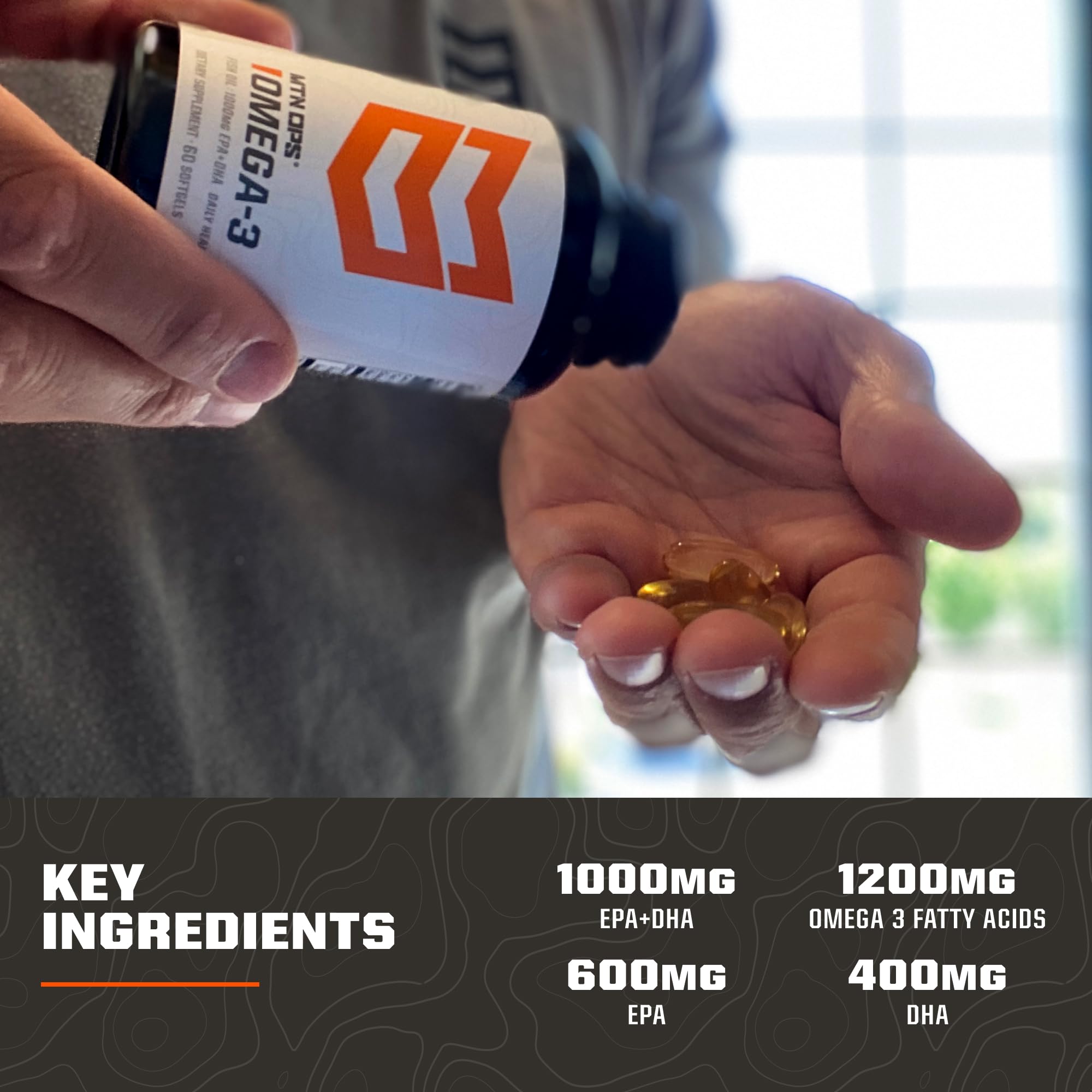 Graphic illustrating Omega-3 benefits for heart and brain