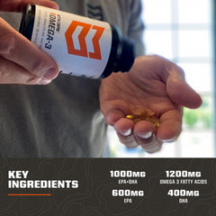 Graphic illustrating Omega-3 benefits for heart and brain