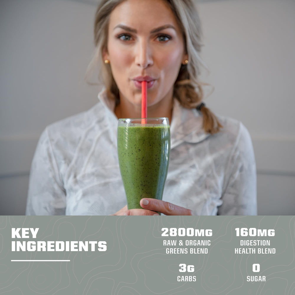 USA-made MTN OPS organic Super Greens Strawberry packaging