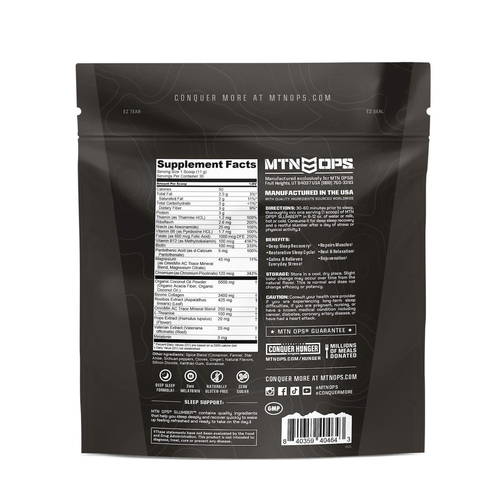 Serving suggestion: hot beverage ready before bed