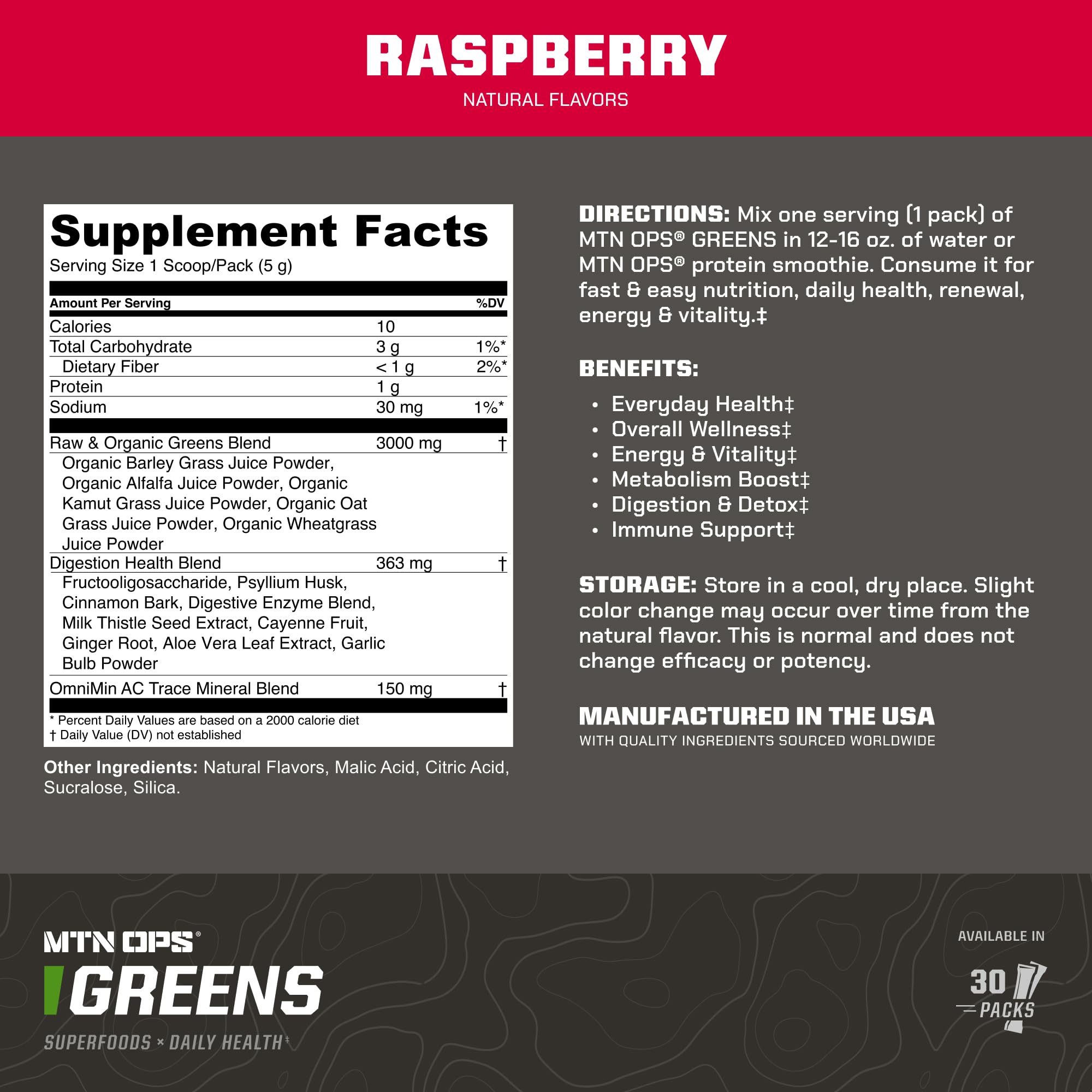 Close-up of raspberry flavored powder being mixed in water