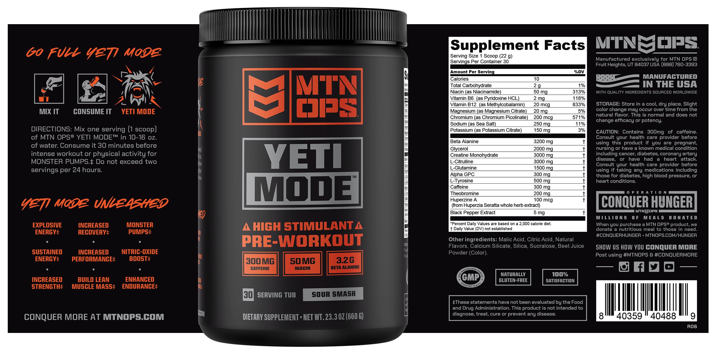 Side-angle view of MTN OPS Yeti Mode tub
