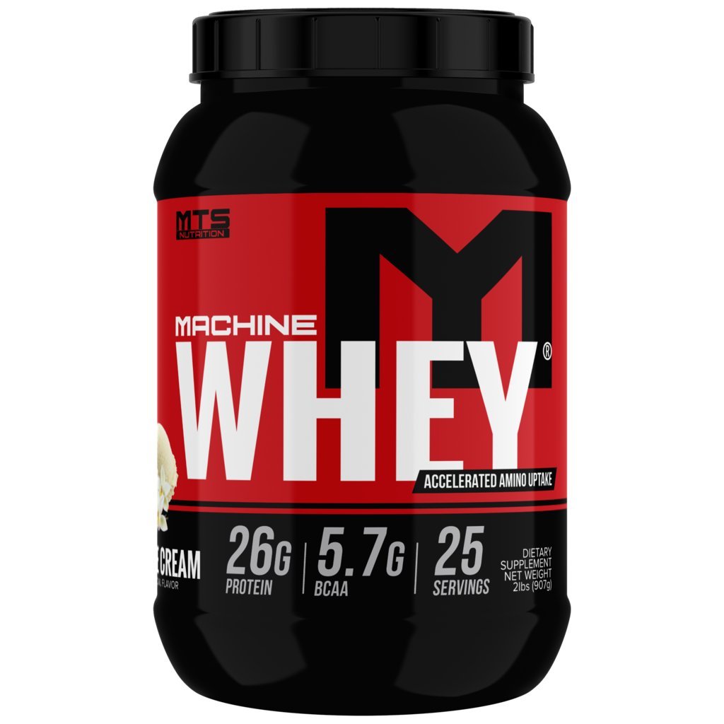 MTS Machine Whey Protein Powder 2 lb tub, Vanilla Ice Cream flavor