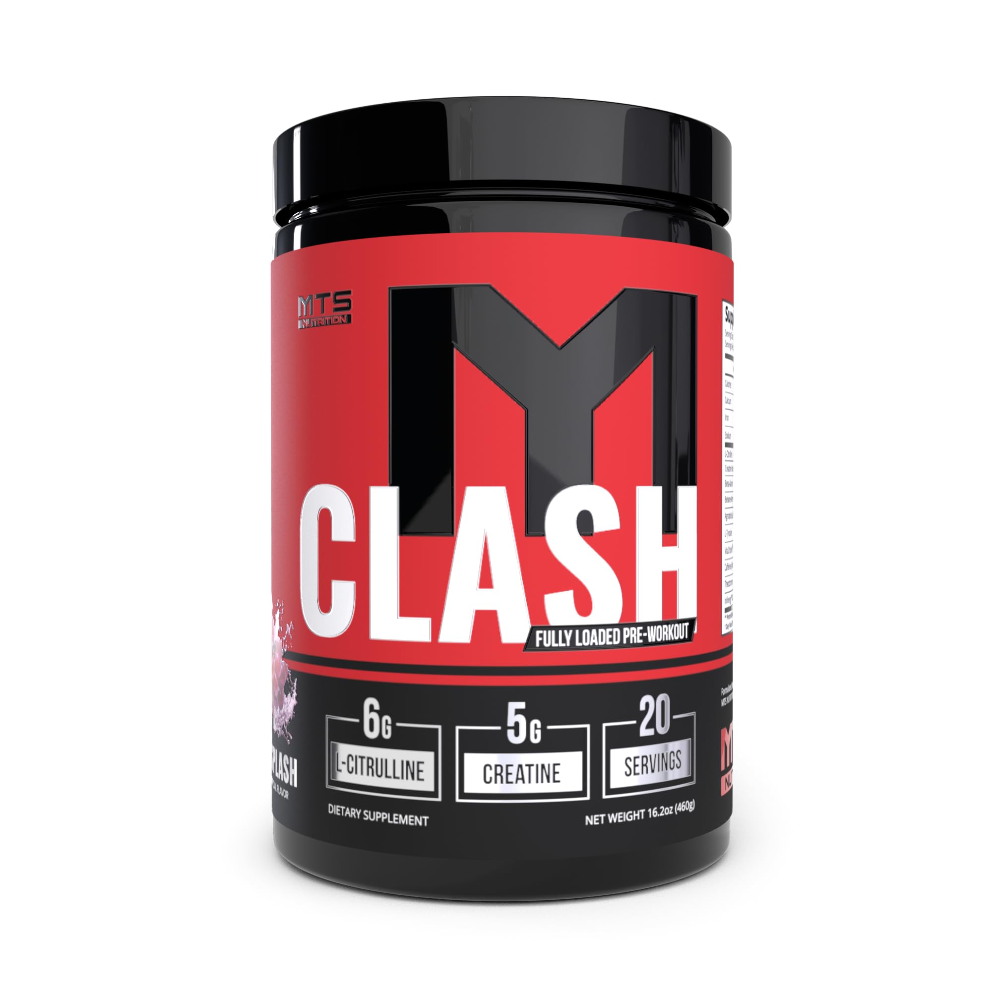 MTS Nutrition Clash Pre-Workout Powder Grape Splash tub