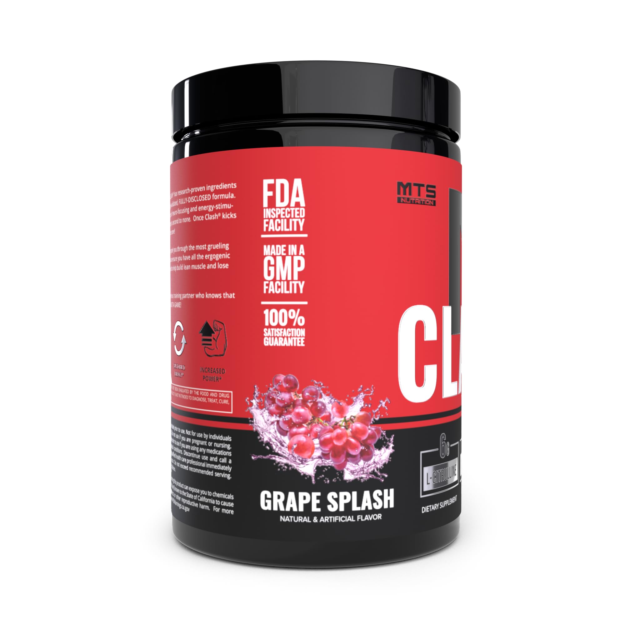Nutritional facts label of Clash Pre-Workout
