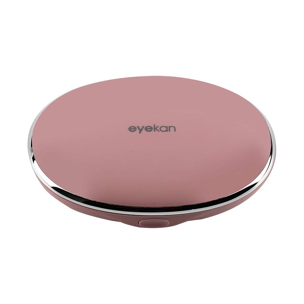 Pink MUDOR Exquisite contact lens case – front view with mirror