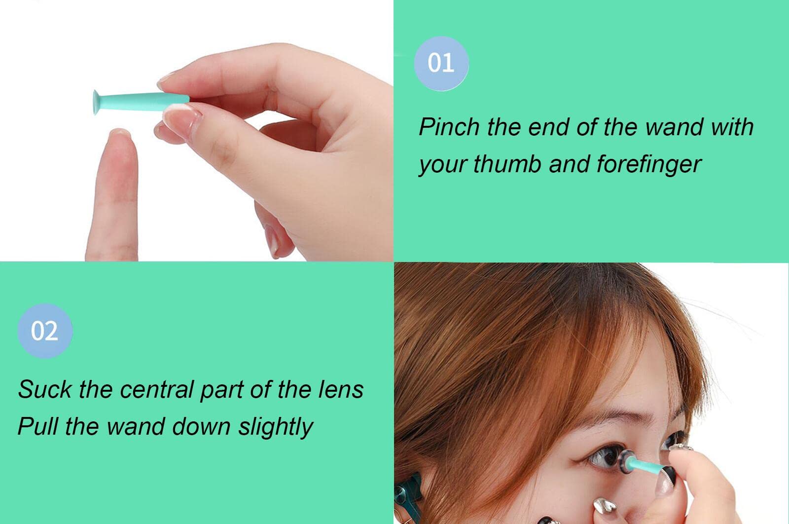 Close-up of silicone suction cup for scleral lens removal