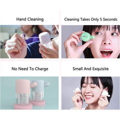Drawstring pull cord on MUDOR contact lens cleaner