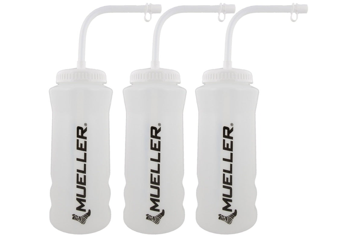 Mueller quart bottle with straw enables easy sipping and on-the-go hydration.