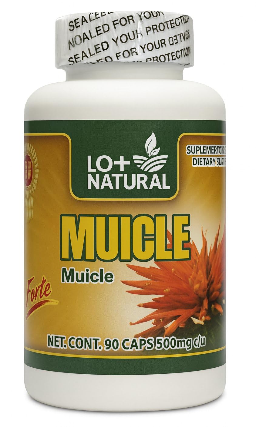 Muicle Capsules Forte bottle indicating 90 count and 1000 mg per serving