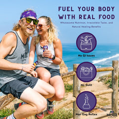 Ingredients: organic blueberries, palm nectar, blackstrap molasses, pink Himalayan salt
