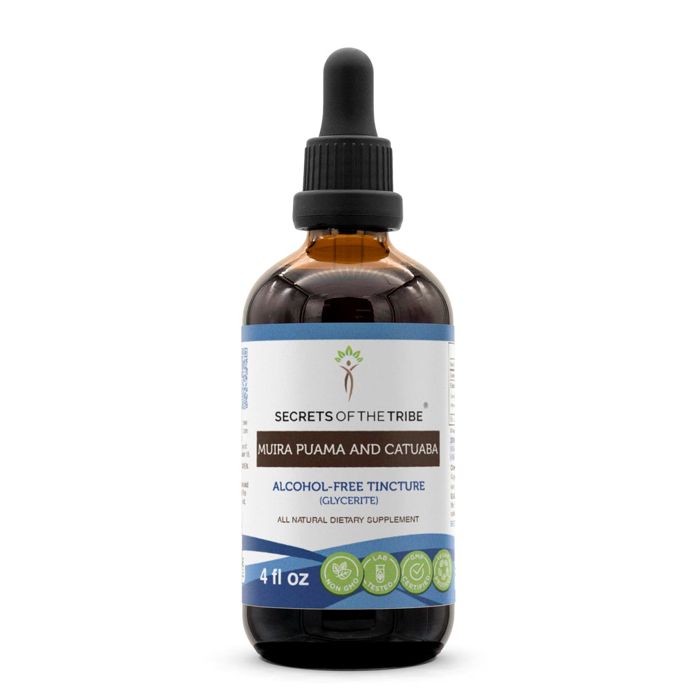 Front view of Muira Puama & Catuaba alcohol-free extract bottle