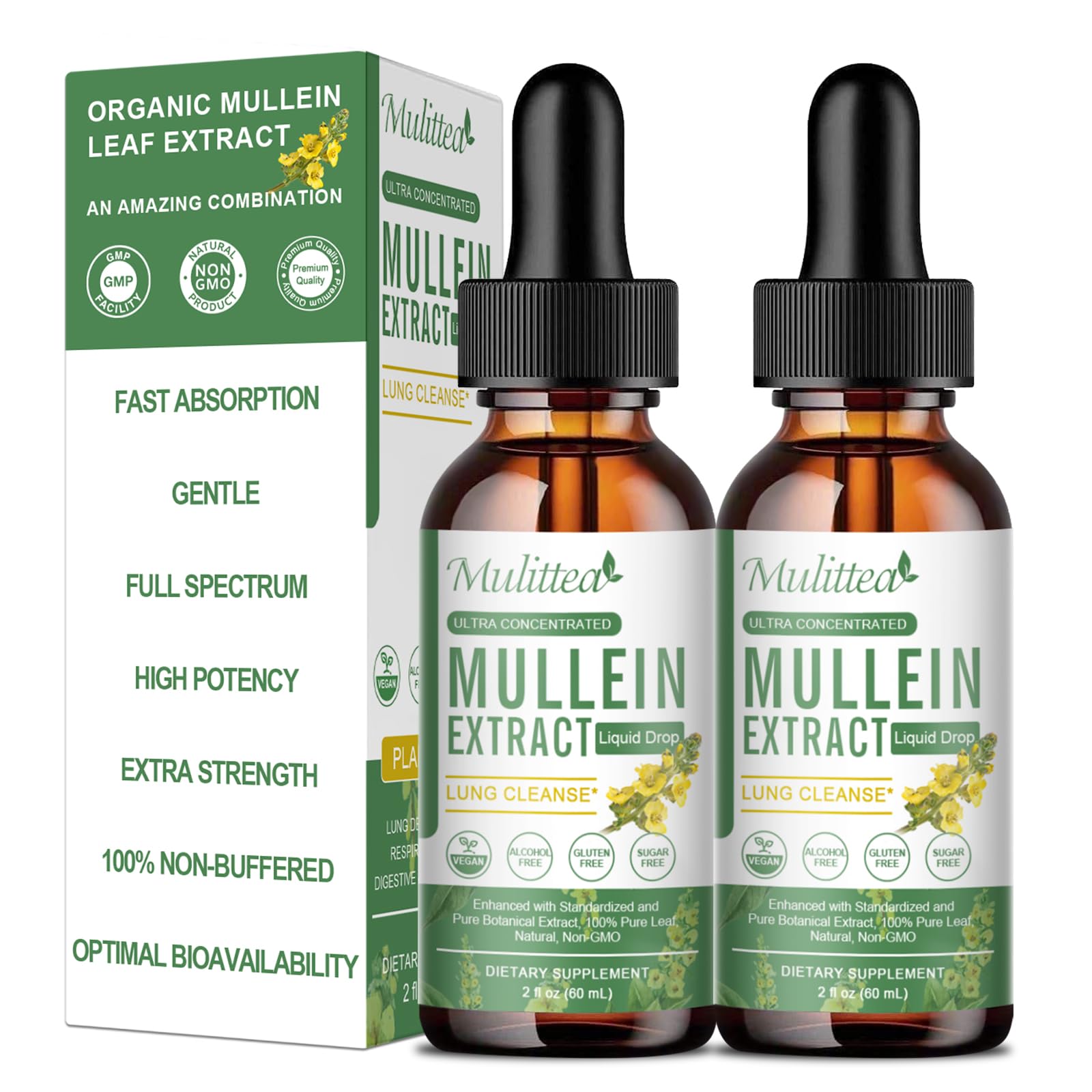Two-pack Mullein Drops 4oz bottle – hero image