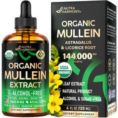 Bottle of Mullein Drops 4 oz with dropper