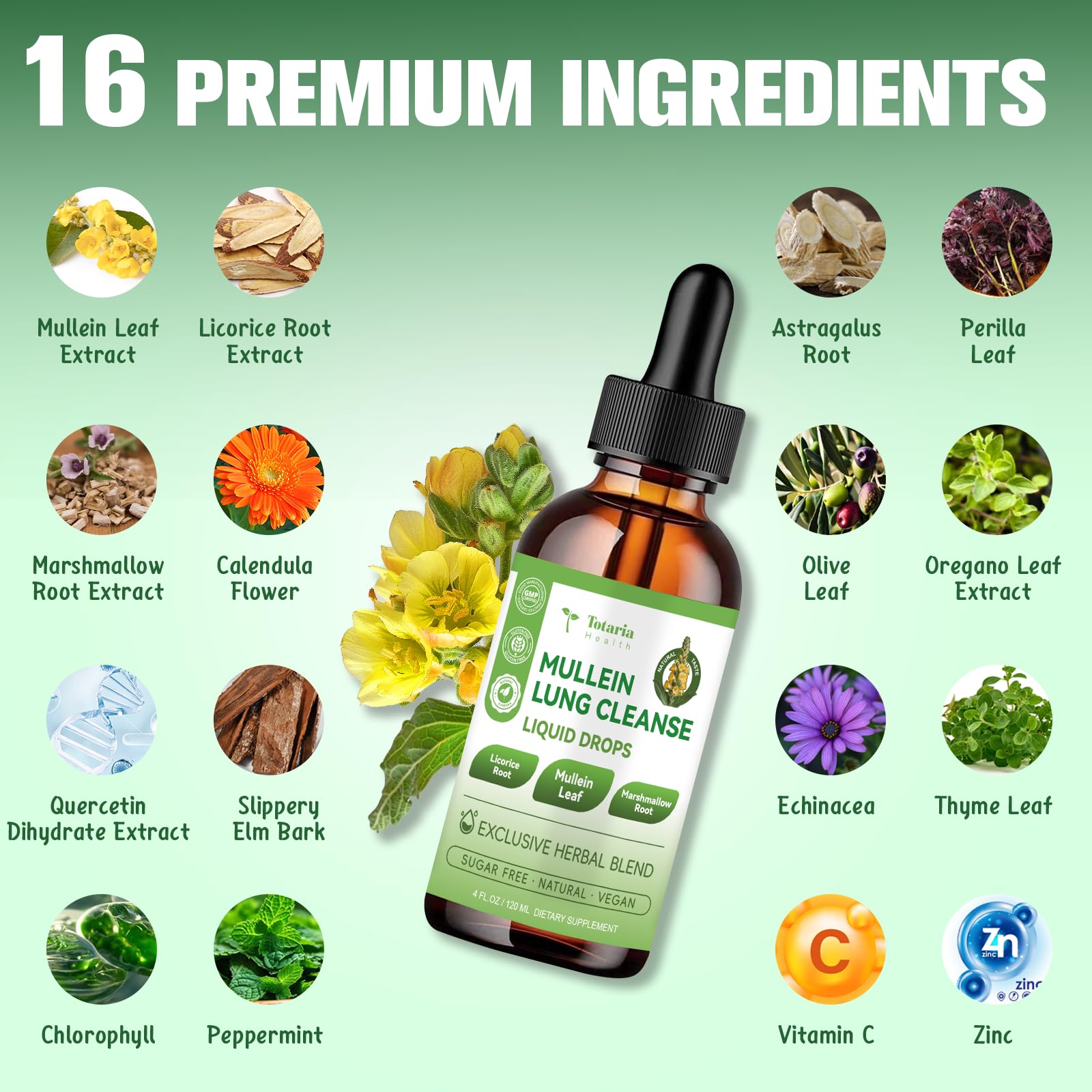 Close-up of Mullein Drops label