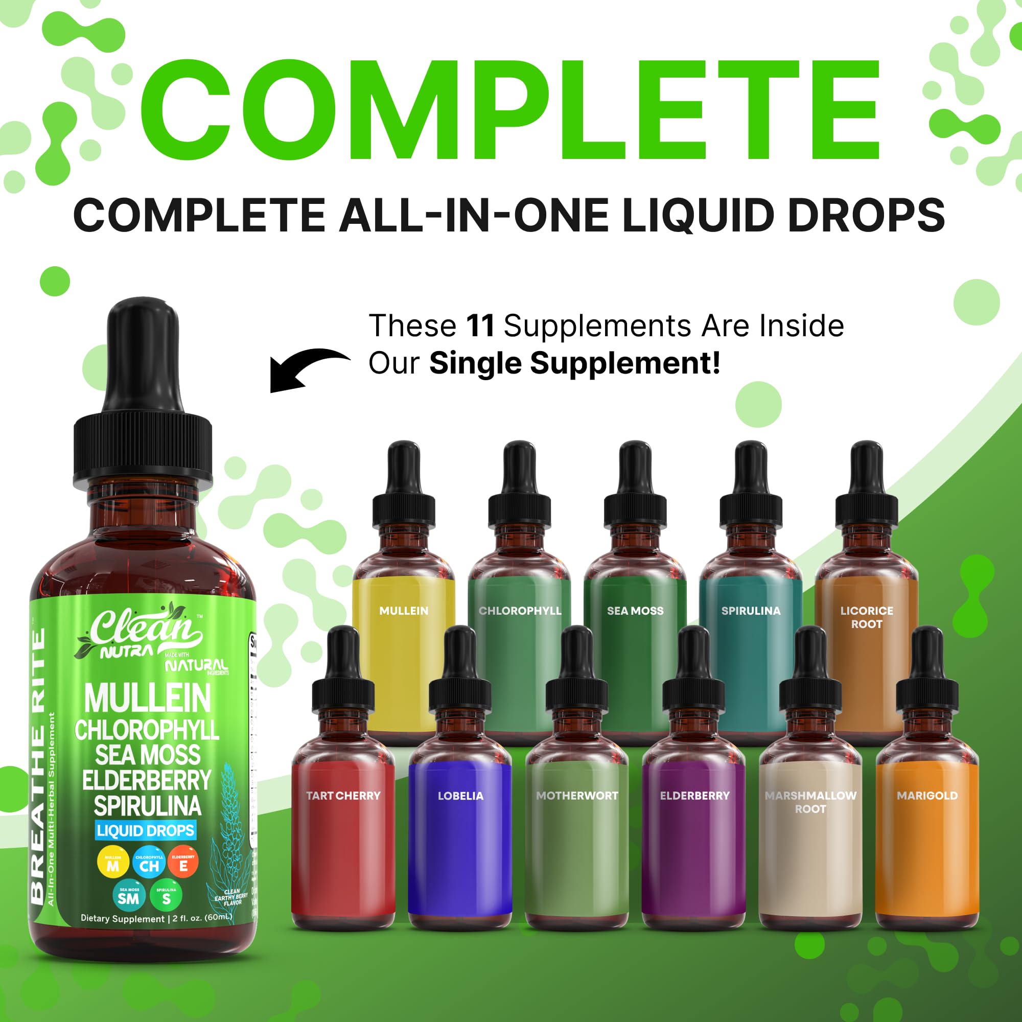 Herbal ingredients licorice root, tart cherry, and lobelia in drops