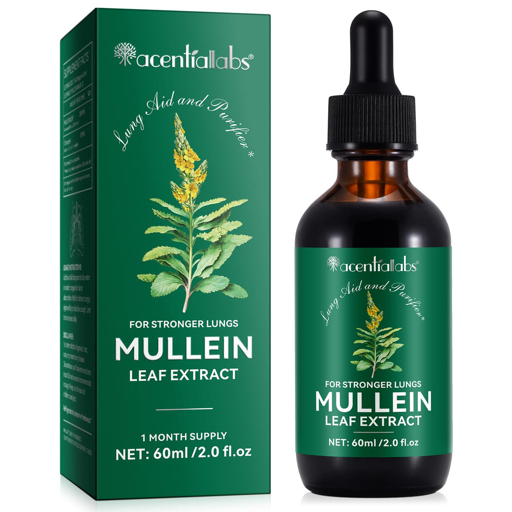 Bottle of QJCWXIAOX Mullein Drops for lung health