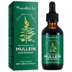Bottle of QJCWXIAOX Mullein Drops for lung health