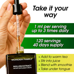 Mullein drops for mucus relief and lung detox