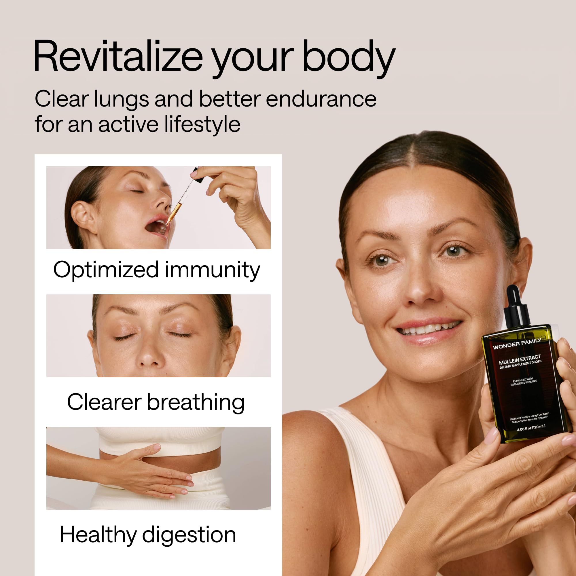 Smoker and non-smoker using mullein drops for lungs