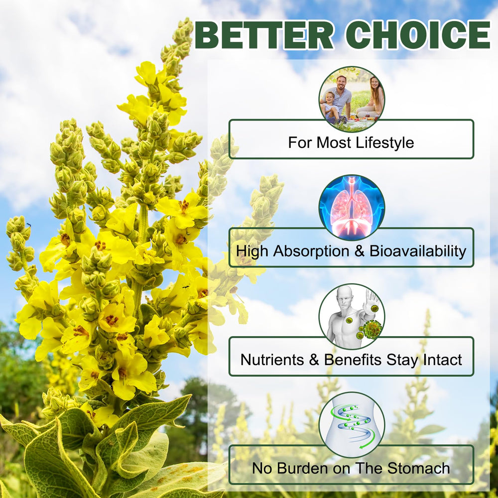 Ingredient and nutrition panel for mullein gummies