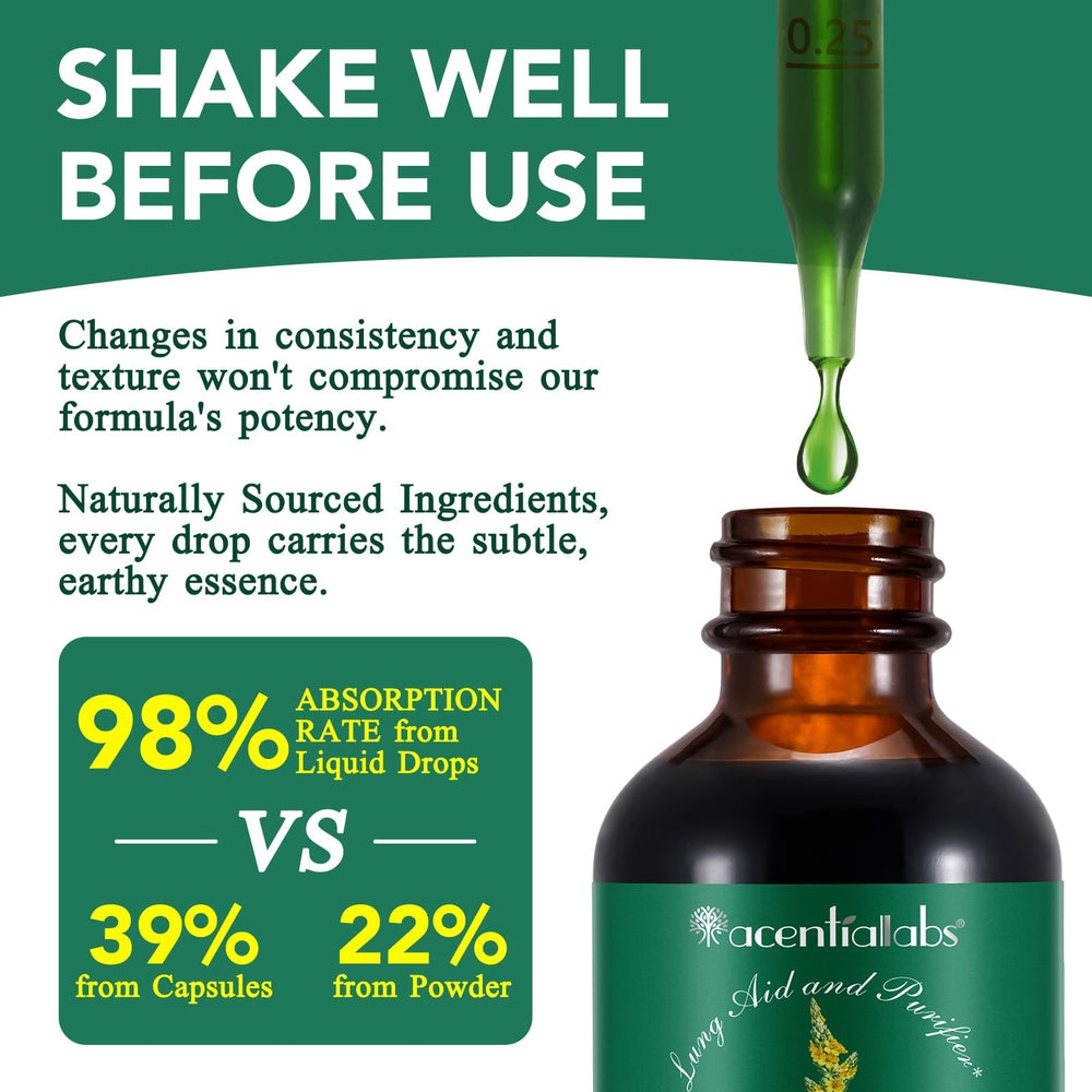 Lung support drops with mullein leaf extract