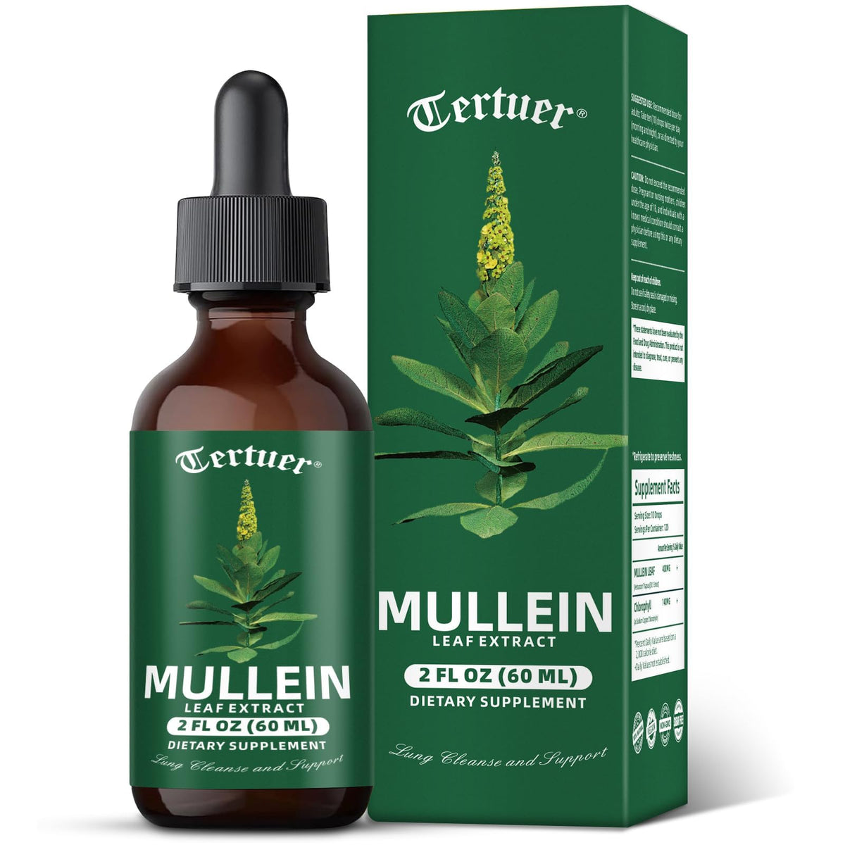 Front view of Mullein Tincture 2 oz bottle