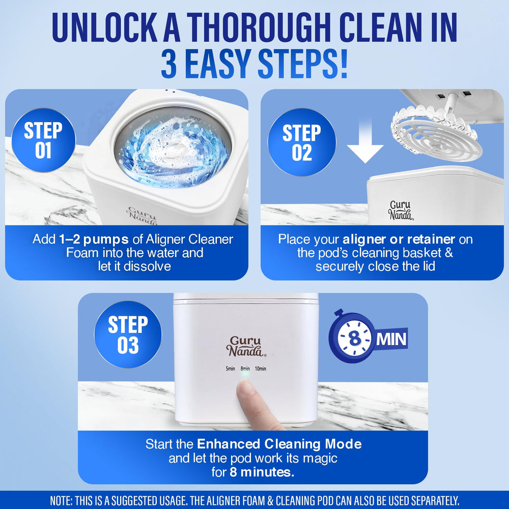 Cleaning foam used for multiple dental appliances