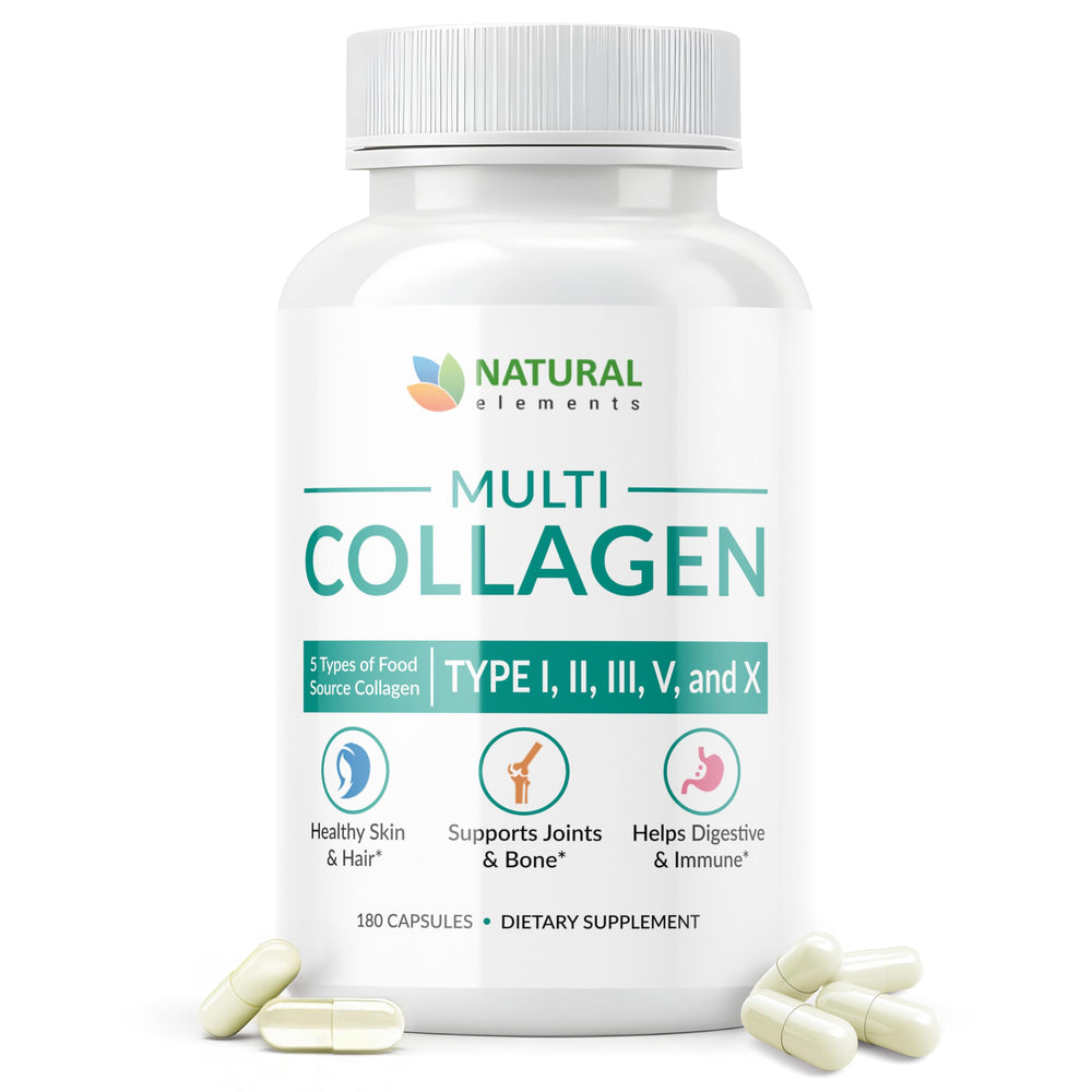 Front view of Multi Collagen 180 Capsules bottle