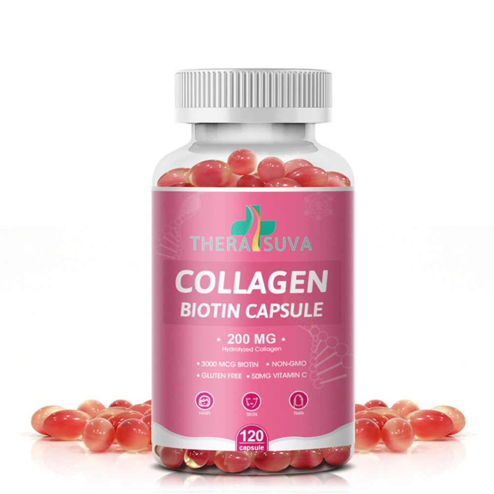 Bottle of Multi Collagen Complex with Biotin and Vitamin C – 120 capsules