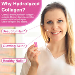 Gummies arranged with Biotin and Vitamin C icons