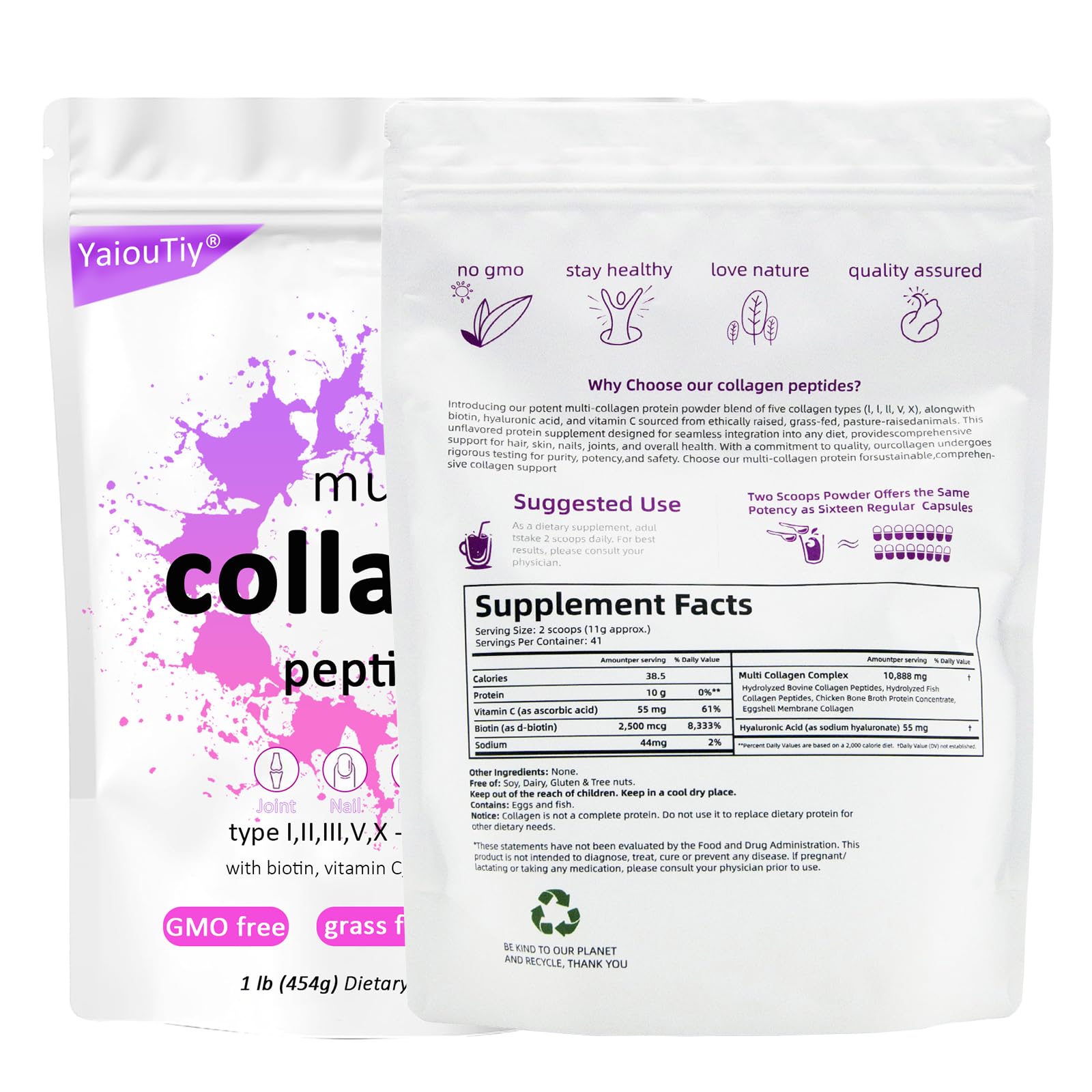 Usage ideas: coffee, smoothies, soups, baked goods with collagen powder