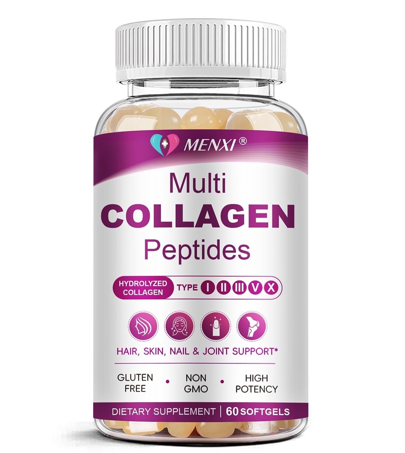 Bottle of Multi Collagen Peptides Softgels