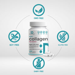 Ingredients overview: collagen peptides, hyaluronic acid, biotin, vitamins