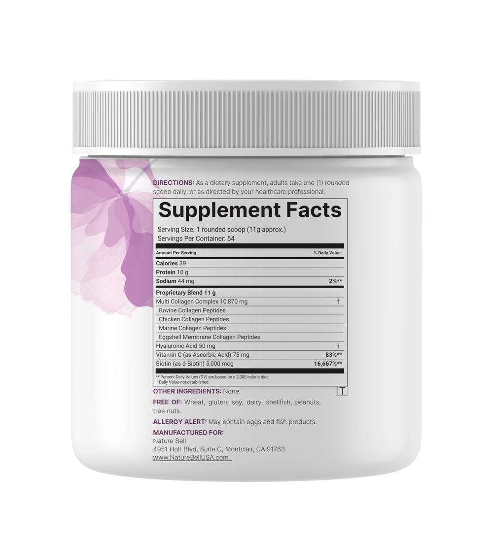 Keto and Paleo friendly unflavored collagen powder