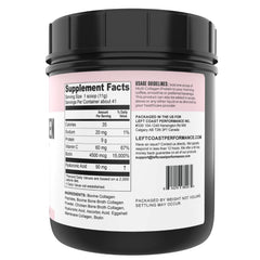 Back label of the 16oz multi collagen powder jar