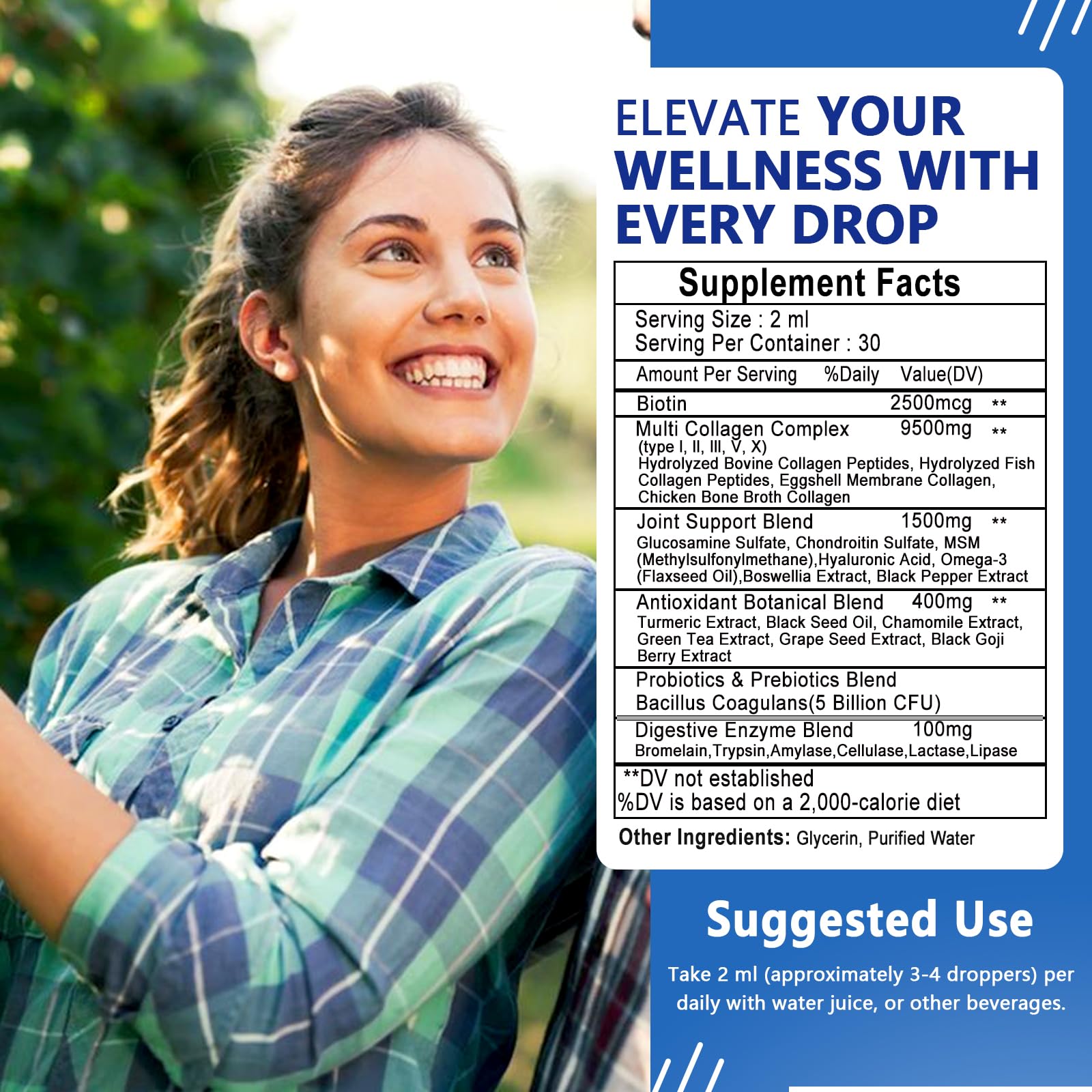 Multi-collagen formula for skin, hair, and nails