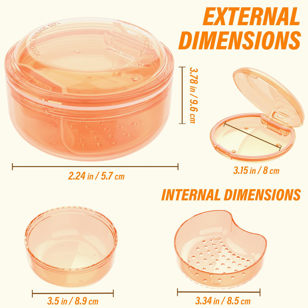 Denture case storing mouth guards, night guards, and jewelry