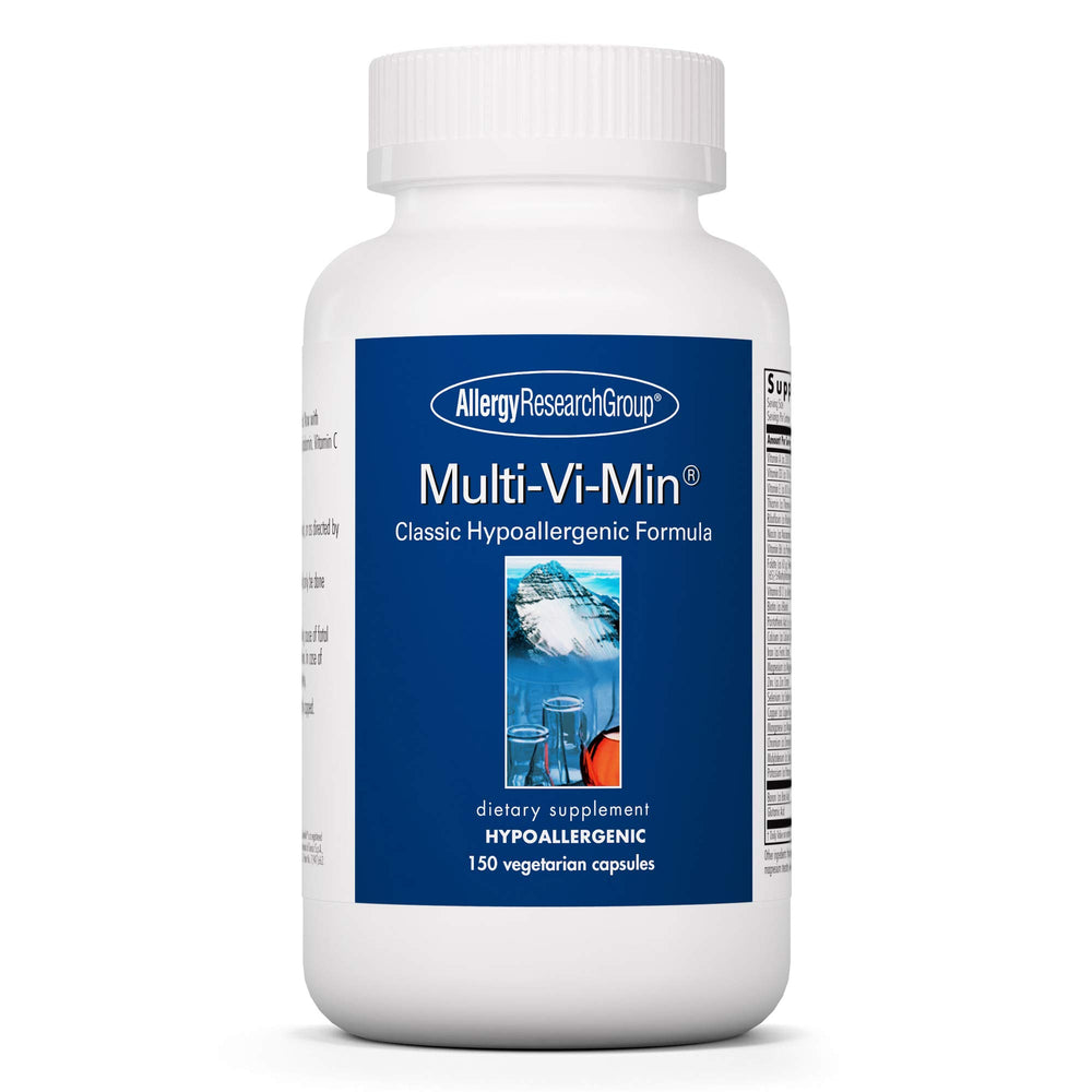 Front view of Allergy Research Group Multi-Vi-Min bottle