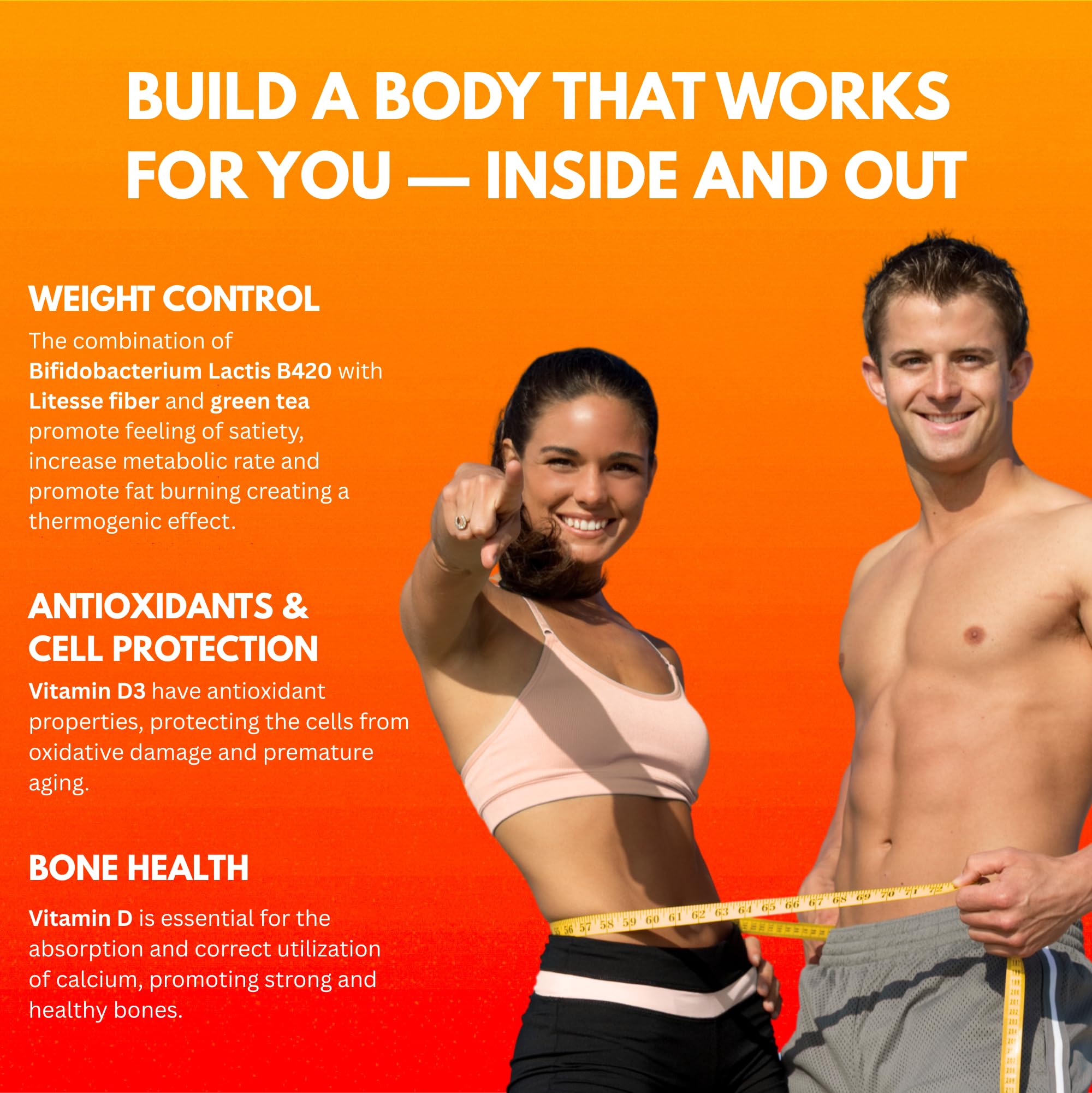 MultiBlue Probiotic Fit packaging emphasizes USA-made quality and a clean label.