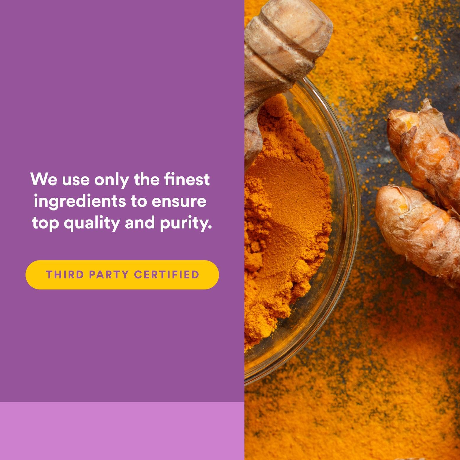 Packaging conveys third-party testing concept