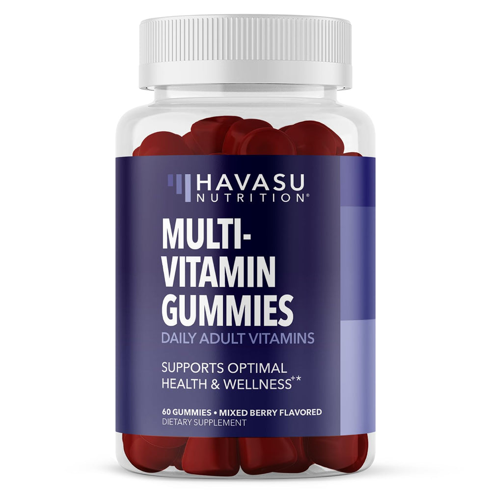 Front view of mixed berry adult multivitamin gummies bottle