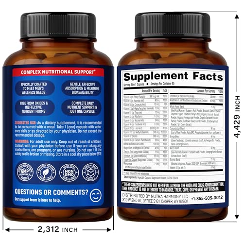 Close-up of men's multivitamin capsules