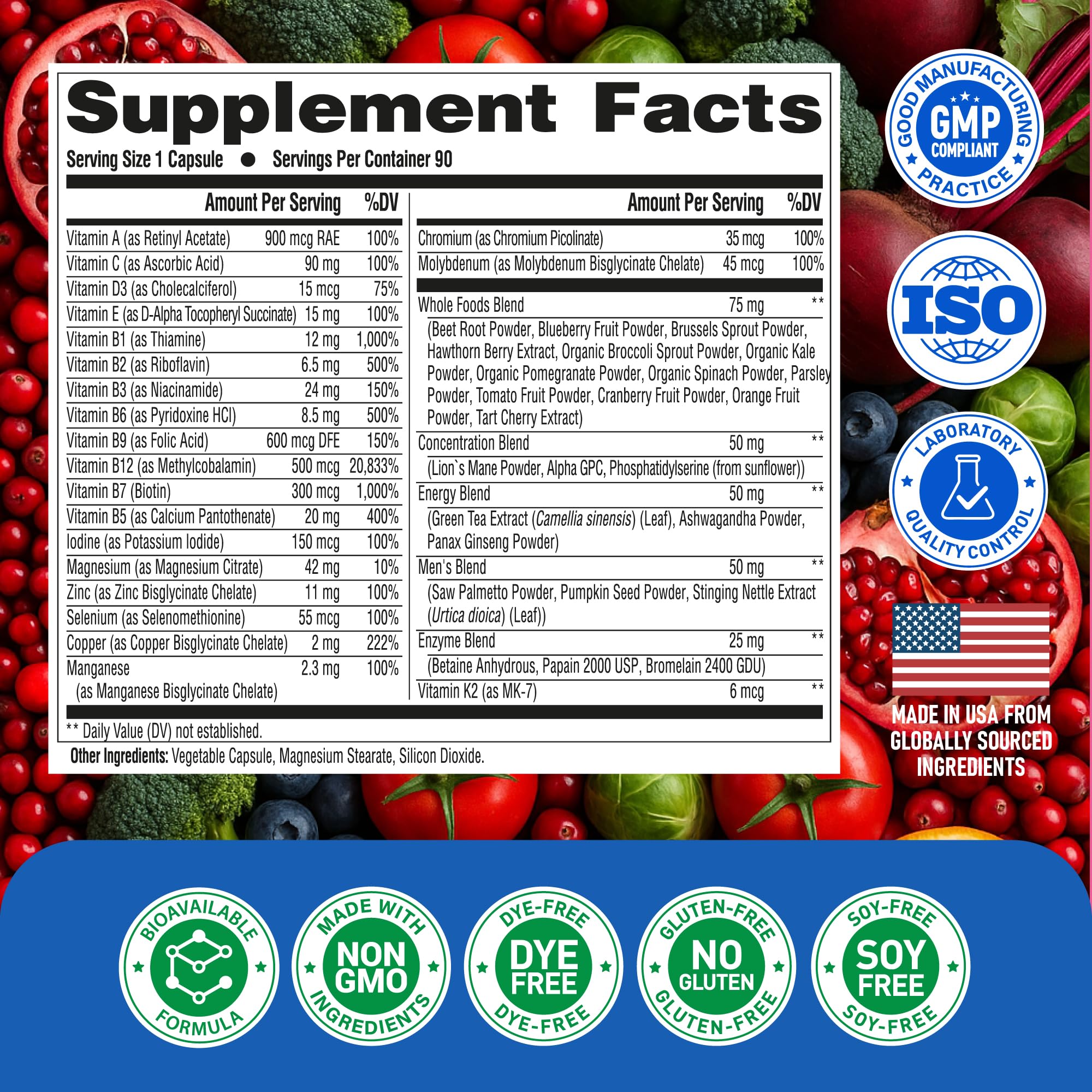 Quality assurance and GMP seal on packaging