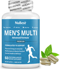 Front label of Multivitamin for Men bottle with 60 vegan capsules