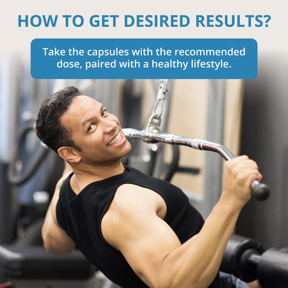 Active lifestyle man with supplement bottle