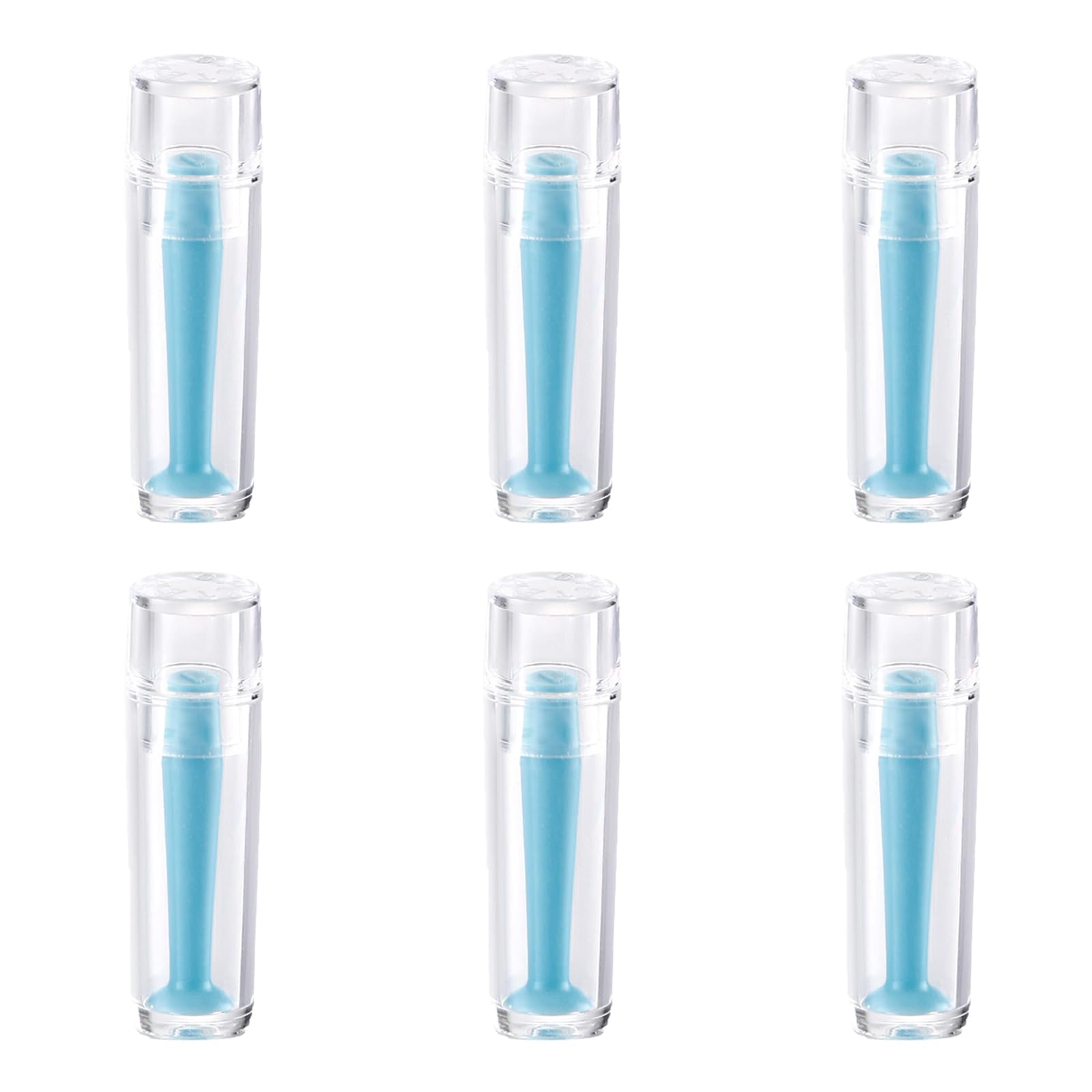 MUQING 6-pack hard scleral lens remover tools with blue silicone suction cup - front view